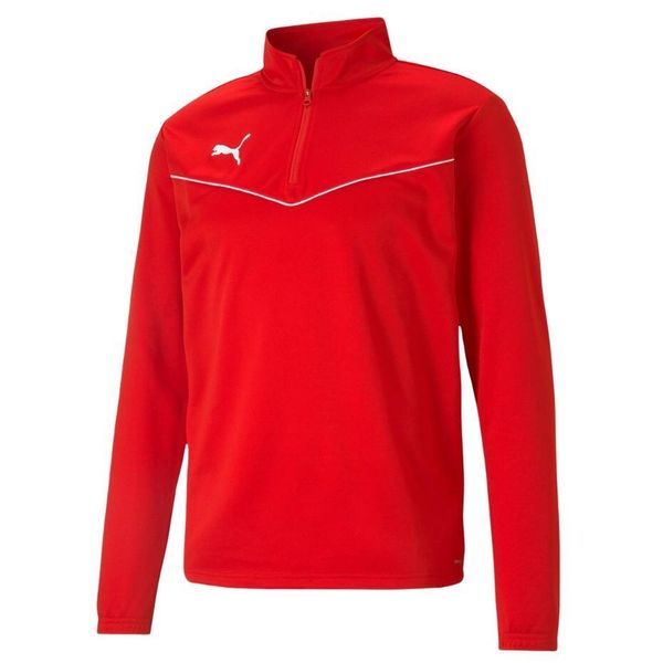 Bluza piłkarska męska Puma teamRISE 1 4 Zip Top. Białe bluzy Puma, m, bez wzorów, z poliesteru, bez kaptura. Za 184.34 zł.