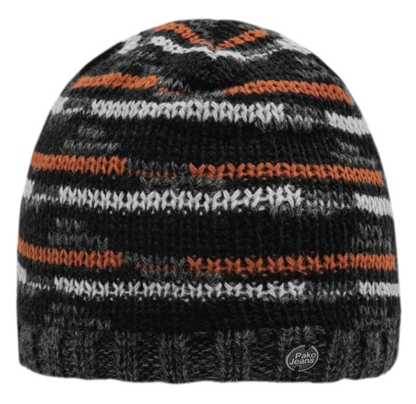 Czapka Jesienno-Zimowa Męska, Czarno-Pomarańczowa Ciepła z Polarem, Ocieplana -PAKO JEANS. Brązowe czapki zimowe Pako Jeans, bez wzorów, z jeansu. Za 35.00 zł.