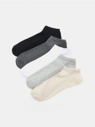 Krótkie skarpetki 5 pack - szary. Szare skarpety Sinsay, bez wzorów. Za 15.99 zł.