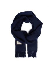 Tommy Hilfiger Szalik Th Scarf AM0AM14768 Granatowy. Niebieskie szaliki Tommy Hilfiger, bez wzorów, z wełny. Za 329.99 zł.
