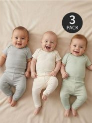 Bawełniane legginsy 3 pack - kremowy. Białe legginsy długie sportowe Sinsay, l, bez wzorów, z bawełny. Za 29.99 zł.