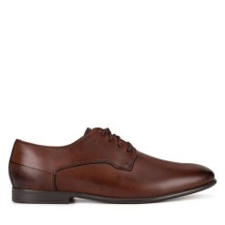 Półbuty Lasocki. Brązowe eleganckie półbuty Lasocki, bez wzorów, bez obcasa, bez zapięcia. Za 249.99 zł.
