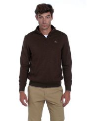 The Time of Bocha Sweter w kolorze brązowym rozmiar: XXL. Brązowe swetry nierozpinane The Time of Bocha, xxl, bez wzorów, z bawełny, bez kołnierzyka, bez ramiączek. Za 118.84 zł.