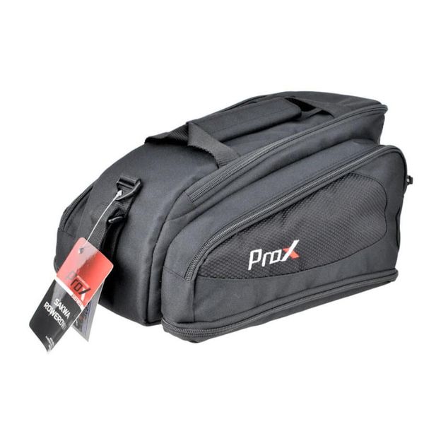 Torba rowerowa na bagażnik Trunkbag Sport Design, 7-15L, czarna. Czarne torby na ramię PROX, bez wzorów, z materiału, na ramię, bez dodatków. Za 161.48 zł.