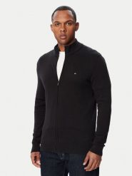 Tommy Hilfiger Kardigan Essential MW0MW36517 Czarny Regular Fit. Czarne swetry rozpinane Tommy Hilfiger, m, bez wzorów, z bawełny, bez kołnierzyka, bez ramiączek. Za 529.99 zł.