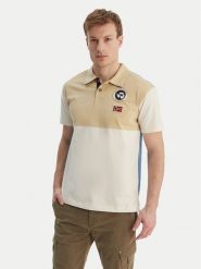 Napapijri Polo E-Reflect NP0A4H4B Écru Relaxed Fit. Koszulki polo Napapijri, m, bez wzorów, z bawełny, bez kołnierzyka, bez ramiączek. Za 529.99 zł.