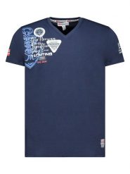Geographical Norway Koszulka "Jademora" w kolorze granatowym rozmiar: S. Niebieskie bezrękawniki Geographical Norway, s, bez wzorów, z bawełny, bez kołnierzyka, bez ramiączek. Za 52.67 zł.