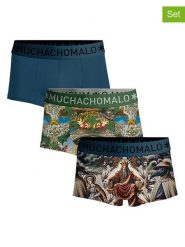 Muchachomalo Bokserki (3 pary) w kolorze granatowym ze wzorem rozmiar: S. Niebieskie bokserki MUCHACHOMALO, s, bez wzorów. Za 133.95 zł.