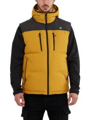 Kamizelka męska Fundango Laurel Padded. Żółte kamizelki sportowe Fundango, m, bez wzorów, z poliesteru, bez kaptura. Za 219.90 zł.