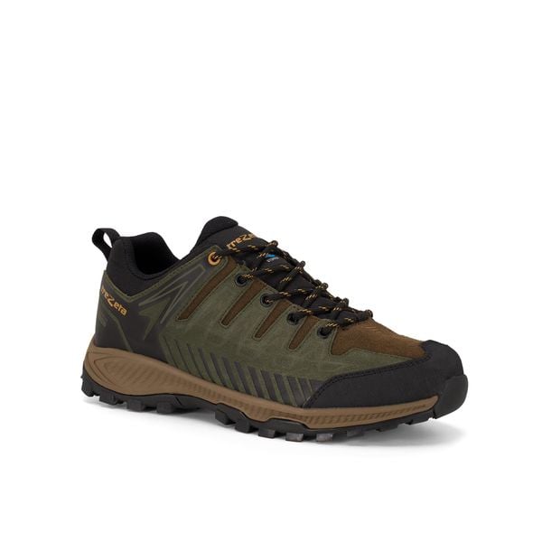 Buty trekkingowe męskie TREZETA Thunder Leather z membraną WP. Zielone buty trekkingowe TREZETA, bez wzorów, bez zapięcia. Za 499.90 zł.