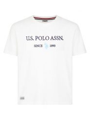 U.S. Polo Assn. Koszulka w kolorze białym rozmiar: 3XL. Białe bezrękawniki U.S. Polo Assn., s, bez wzorów, z bawełny, bez kołnierzyka, bez ramiączek. Za 88.02 zł.