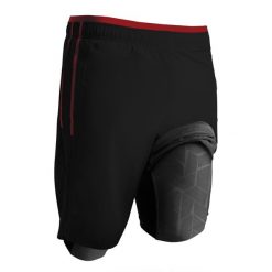 Spodenki piłkarskie dla dorosłych Kipsta Traxium 3 w 1. Czarne szorty KIPSTA, xs, bez wzorów, z materiału, sportowe. Za 69.99 zł.