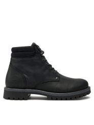 Jack&Jones Trapery JfwStanton 12257999 Czarny. Czarne trapery Jack&Jones, ze skóry, bez zapięcia. Za 419.99 zł.