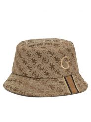 Guess Kapelusz Bucket AM9496 POL01 Brązowy. Brązowe kapelusze Guess, z aplikacjami, z materiału. Za 199.99 zł.