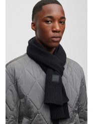 Hugo Boss Fashion Szal w kolorze czarnym rozmiar: onesize. Czarne szaliki Hugo Boss Fashion, bez wzorów, z bawełny. Za 188.85 zł.