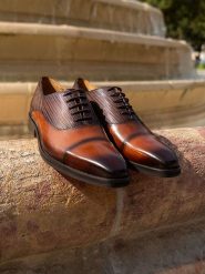 MELVIN & HAMILTON Skórzane trzewiki "Lawrence 3" w kolorze jasnobrązowym rozmiar: 42. Brązowe botki sznurowane Melvin & Hamilton, bez wzorów, bez obcasa, bez zapięcia. Za 491.99 zł.