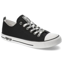 Czarne Trampki Big Star Męskie Wygodne Buty. Czarne trampki BIG STAR, m, z aplikacjami, bez zapięcia. Za 99.00 zł.