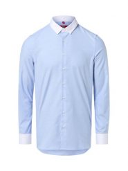 Finshley & Harding London Koszula Mężczyźni Slim Fit Bawełna niebieski|biały, 35-36. Białe koszule Finshley & Harding London, m, bez wzorów, z bawełny, bez kołnierzyka, bez ramiączek. Za 159.95 zł.