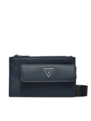 Guess Saszetka HMMISL P6491 Granatowy. Niebieskie saszetki i nerki Guess, z aplikacjami, ze skóry. Za 284.99 zł.