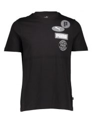 Puma Koszulka "Graphics Icon" w kolorze czarnym rozmiar: M. Czarne bezrękawniki Puma, m, bez wzorów, z bawełny, bez kołnierzyka, bez ramiączek. Za 88.43 zł.