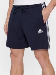 Adidas Szorty sportowe Essentials French Terry 3-Stripes Shorts IC9436 Niebieski Regular Fit. Niebieskie krótkie spodenki sportowe Adidas, m, bez wzorów, z bawełny. Za 99.99 zł.