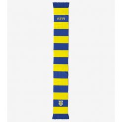 Szalik pasiak z herbem Arka Gdynia. Szaliki NO BRAND, bez wzorów, z materiału. Za 64.99 zł.