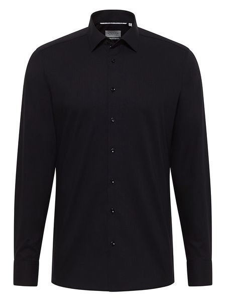 Eterna Koszula - Slim fit - w kolorze czarnym rozmiar: 43. Czarne koszule Eterna, bez wzorów, z bawełny, bez kołnierzyka, bez ramiączek. Za 140.20 zł.