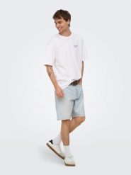 ONLY & SONS Szorty dżinsowe "Onsedge" w kolorze błękitnym rozmiar: XXL. Niebieskie szorty Only & Sons, xxl, z aplikacjami, z jeansu, klasyczne. Za 77.95 zł.