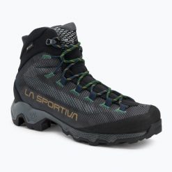 Buty trekkingowe męskie La Sportiva Aequilibrium Hike GTX. Czarne buty trekkingowe La Sportiva, bez wzorów, bez zapięcia, trekkingowe. Za 999.99 zł.