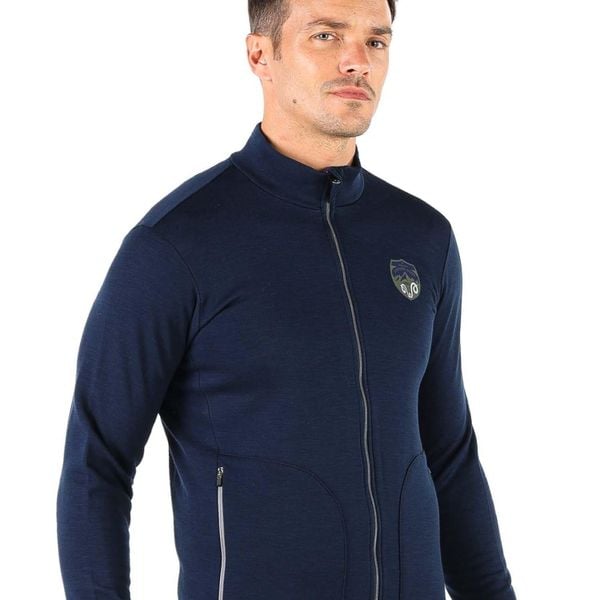 Kurtka turystyczna męska Woolona Bornova 100% Merino. Niebieskie kurtki WOOLONA, m, bez wzorów, bez kaptura. W wyprzedaży za 585.00 zł.