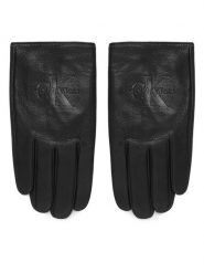 Calvin Klein Rękawiczki LV04D8119G Czarny. Czarne rękawiczki CALVIN KLEIN, bez wzorów, ze skóry. Za 329.99 zł.