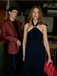 Lniana marynarka slim fit - miedziany. Brązowe garnitury Reserved, bez wzorów, z tkaniny. Za 599.99 zł.