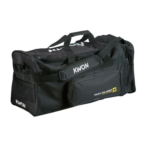 Torba sportowa - duża Kwon TTS. Czarne torby na ramię KWON, bez wzorów, z materiału, na ramię, duże, bez dodatków. Za 175.50 zł.