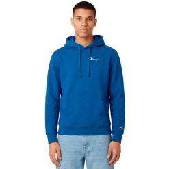 Bluza męska CHAMPION Hooded Sweatshirt. Niebieskie bluzy z kapturem Champion, m, bez wzorów, z materiału, z kapturem. Za 190.99 zł.