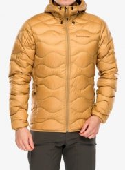 Kurtka puchowa Peak Performance Helium Down Hood Jacket. Brązowe odzież kompresyjna Peak Performance, l, bez wzorów, z materiału, trekkingowe. Za 888.79 zł.