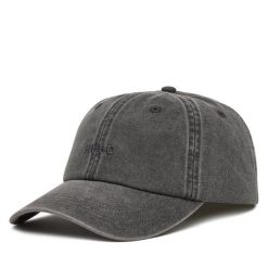 Czapka z daszkiem HUGO. Szare czapki z daszkiem Hugo, bez wzorów. Za 159.99 zł.