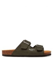 Pepe Jeans Klapki PMS90110 Khaki. Brązowe klapki Pepe Jeans, z jeansu. Za 229.99 zł.