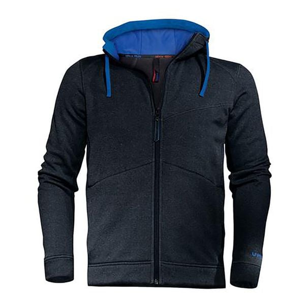 2128 Męska bluza polarowa z kapturem, full zip, regular fit. Niebieskie bluzy z kapturem Uvex, m, bez wzorów, z elastanu, z kapturem. Za 197.99 zł.