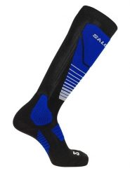 SALOMON Skarpety narciarskie "S/PRO" w kolorze niebiesko-czarnym rozmiar: 36-38. Czarne skarpety Salomon, bez wzorów, prążkowane. Za 60.88 zł.