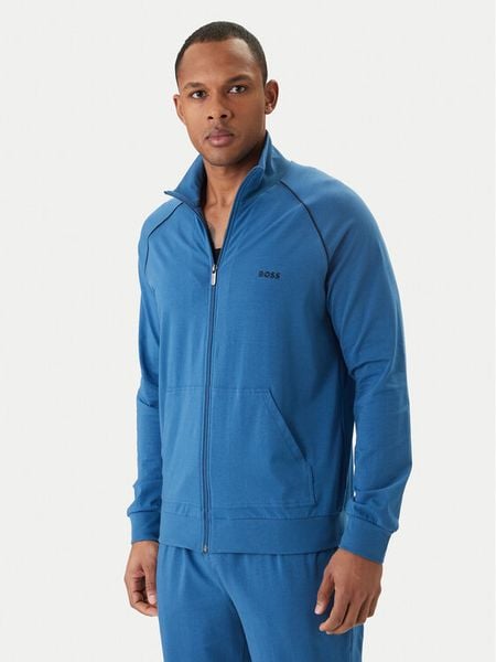 BOSS Bluza Mix&Match 50515307 Niebieski Regular Fit. Niebieskie bluzy Boss, m, bez wzorów, z bawełny, bez kaptura. Za 269.99 zł.