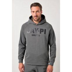 Męska Bluza z kapturem belly fit fitness dzianina dresowa kaptur. Szare bluzy z kapturem JAY-PI, m, bez wzorów, z bawełny, z kapturem. Za 349.99 zł.