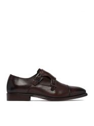 GINO ROSSI Półbuty EO-SEVERINO-02 Brązowy ciemny. Brązowe eleganckie półbuty Gino Rossi, bez wzorów, ze skóry, bez obcasa, bez zapięcia. Za 479.99 zł.