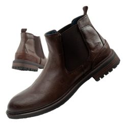 Buty sztyblety męskie Wrangler Randy. Brązowe sztyblety Wrangler, bez wzorów, z materiału, bez obcasa, bez zapięcia. Za 259.80 zł.
