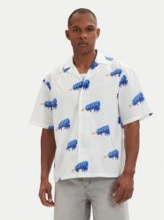 HUGO Koszula Eligino 50561691 Biały Relaxed Fit. Białe koszule Hugo, m, bez wzorów, z bawełny, bez kołnierzyka, bez ramiączek. Za 399.99 zł.