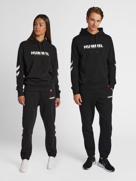 Bluza z kapturem Hummel Legacy Logo. Niebieskie bluzy z kapturem Hummel, xs, bez wzorów, z bawełny, z kapturem. Za 170.50 zł.