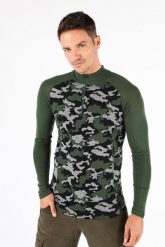 Bluza turystyczna męska Woolona Asker Zip z długim rękawem. Zielone bielizna termoaktywna WOOLONA, na zimę, m, bez wzorów, z dzianiny, bez ramiączek, do biegania. Za 342.00 zł.