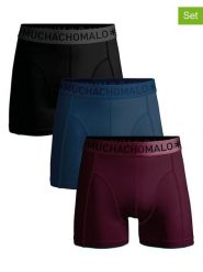 Muchachomalo Bokserki (3 pary) w kolorze granatowo-bordowo-czarnym rozmiar: M. Czarne bokserki MUCHACHOMALO, m, bez wzorów. Za 94.45 zł.
