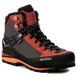 Trekkingi Salewa. Czarne botki sznurowane Salewa, bez wzorów, z gore-texu, bez obcasa, bez zapięcia. Za 1,299.00 zł.