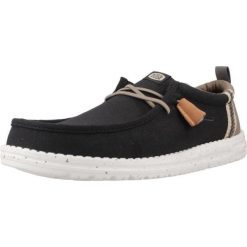 Buty HEY DUDE WALLY SUMMER LINEN Czarny. Czarne buty turystyczne PRO BRANDS, bez wzorów, z tkaniny, bez zapięcia, trekkingowe. Za 296.99 zł.