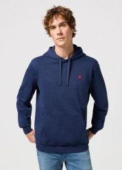 WRANGLER SIGN OFF HOODIE MĘSKA BLUZA NIEROZPINANA NAVY 112350542 W651013678. Niebieskie bluzy Wrangler, m, bez wzorów, bez kaptura. Za 179.99 zł.